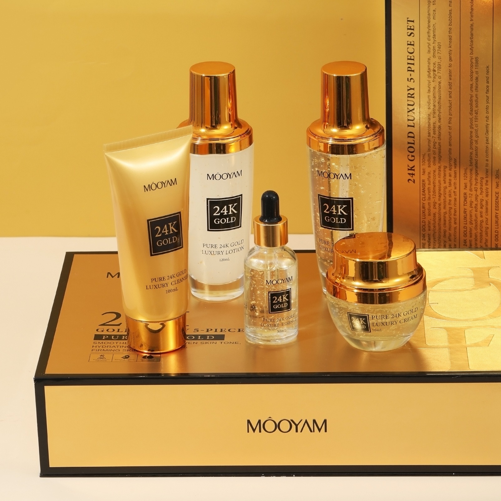 Luxury Gold Skincare - 24K Gold LUXURY Moisturizin Anti-Wrinkle Set