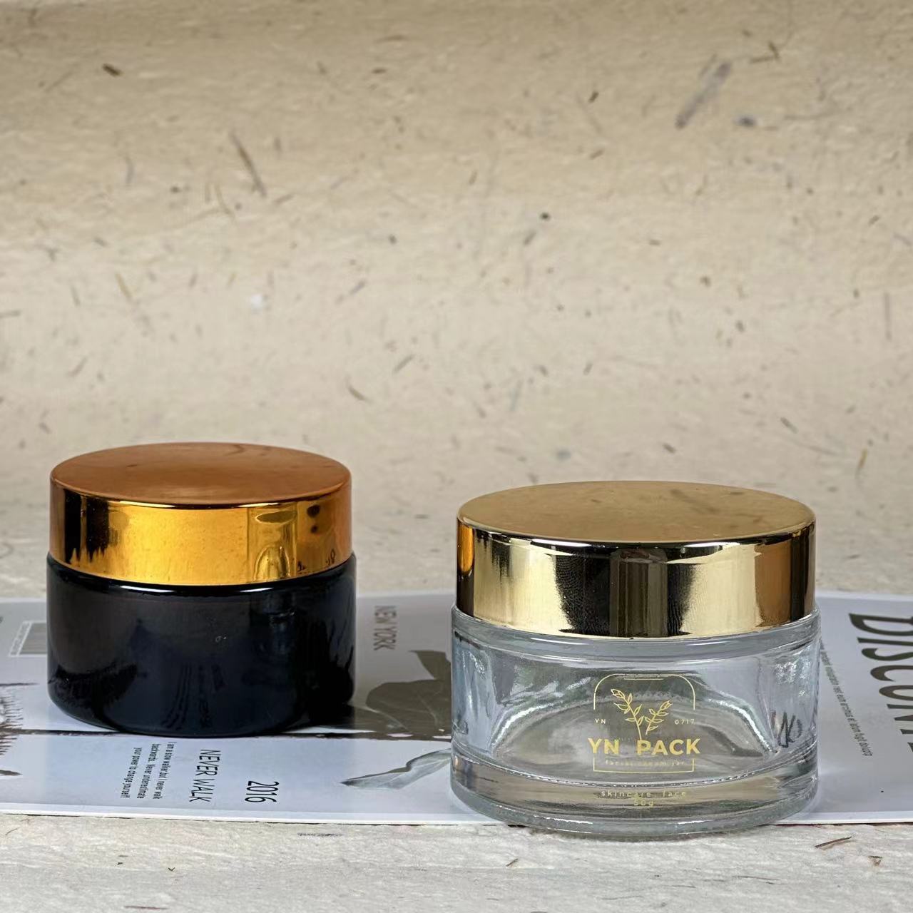 luxury glass jar Wholesa frost - đánh giá và giá Luxury Gold Skincare